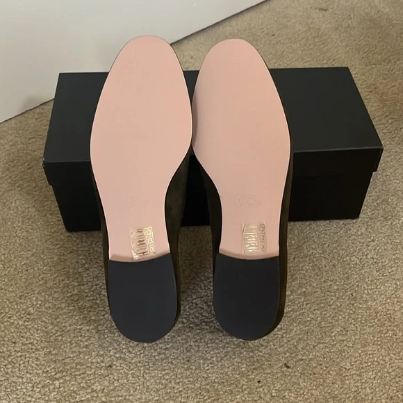 NWT J. CREW olive green suede loafers - Picture 8 of 9